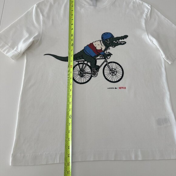 Lacoste x Netflix Men's Organic Cotton T-shirt, Size 6/ XL - Picture 10 of 16